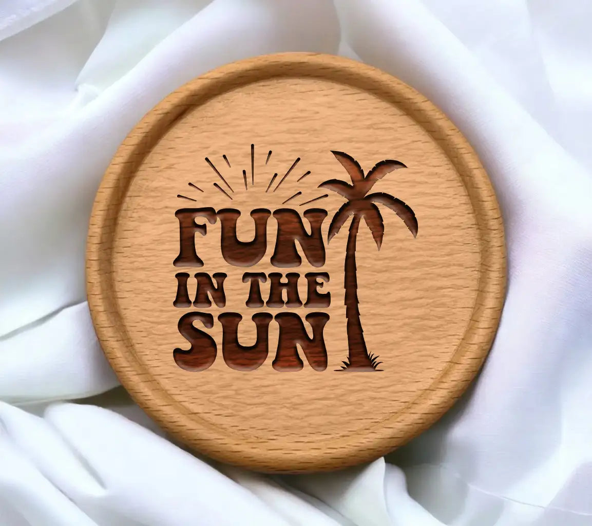 Retro Summer Fun In The Sun SVG -  Palm Tree Design SVG