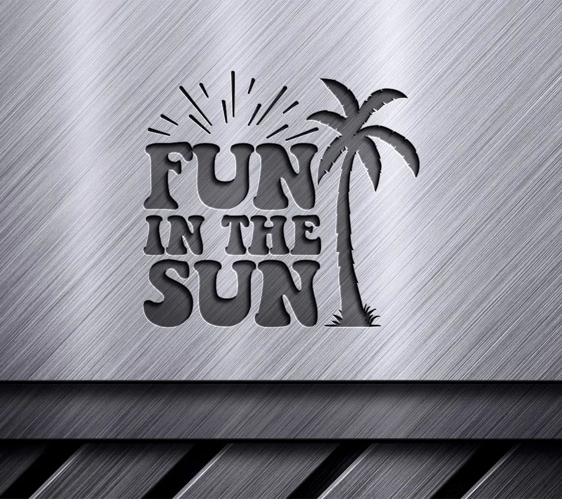 Retro Summer Fun In The Sun SVG -  Palm Tree Design SVG