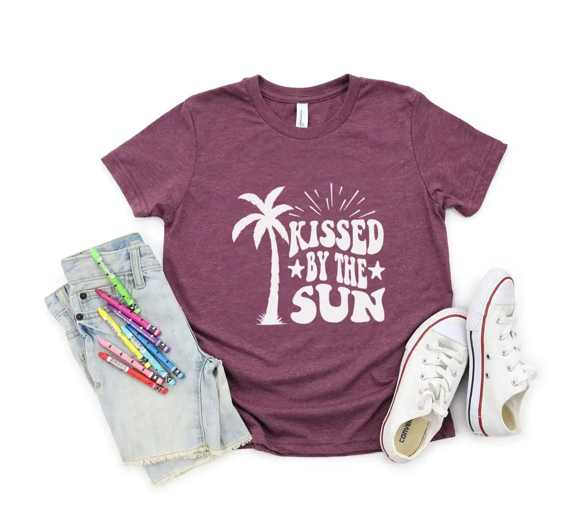 Retro Palm Tree Silhouette SVG - Kissed By The Sun SVG
