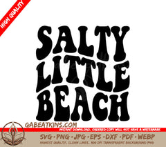 Salty Little Beach Retro Summer  Design SVG SVG