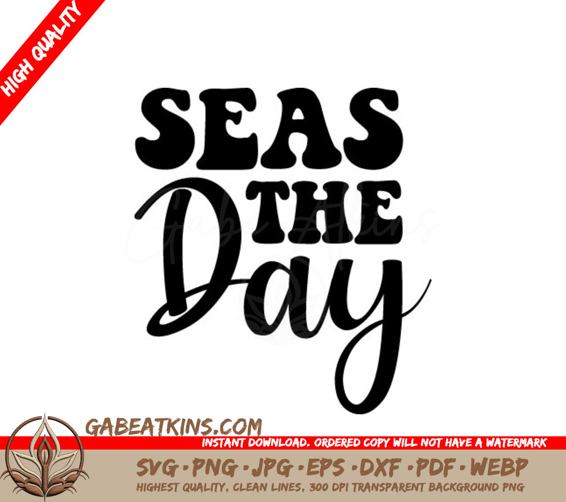 Retro Summer Seas The Day SVG Design -  SVG