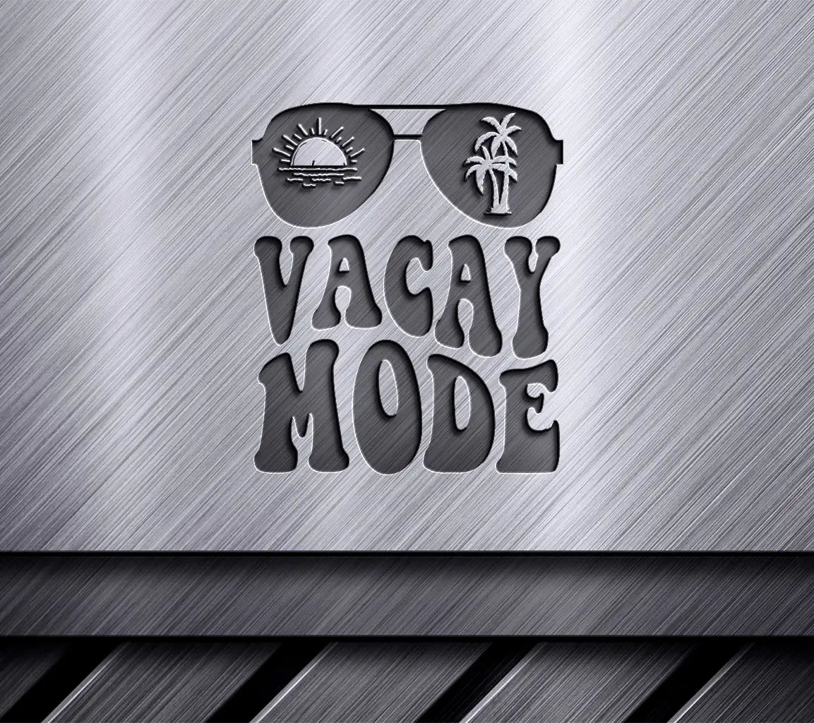 Retro Palm Tree Sunglasses SVG - Vacay Mode Design SVG