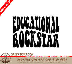  Retro Teacher Rockstar SVG Design SVG