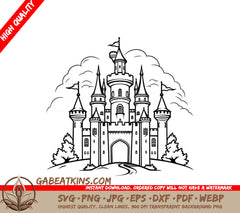  Castle with Flag SVG - Rise of the Eternal Flame SVG