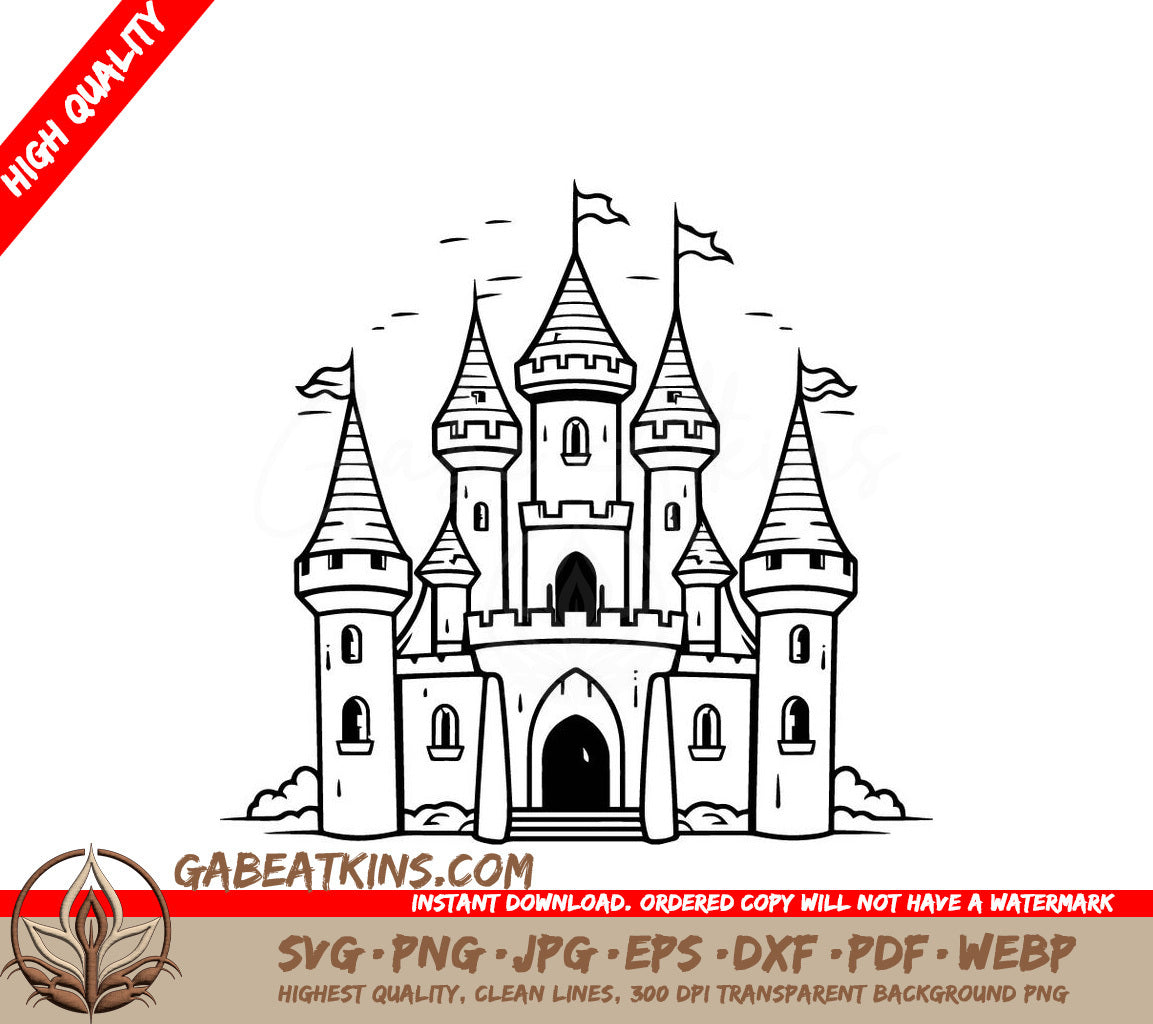  Castle with Flags SVG - Rise of the Titans SVG