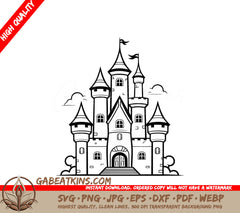  Castle with Flag SVG - Rise of the Titans SVG