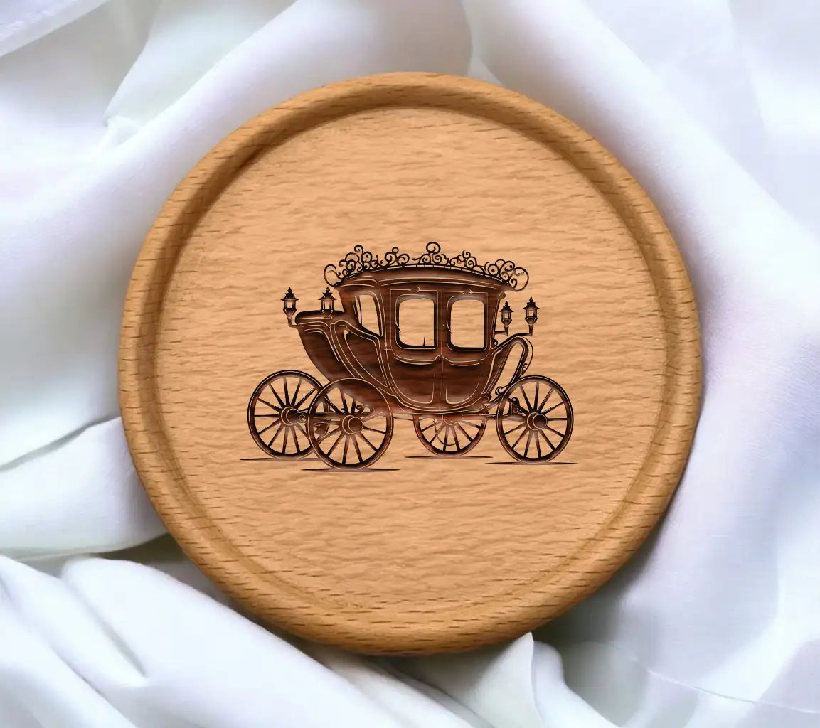  Royal Carriage SVG - Majestic Horse Drawn Coach Emblem SVG