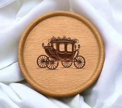  Royal Carriage SVG - Majestic Horse Drawn Coach Emblem SVG