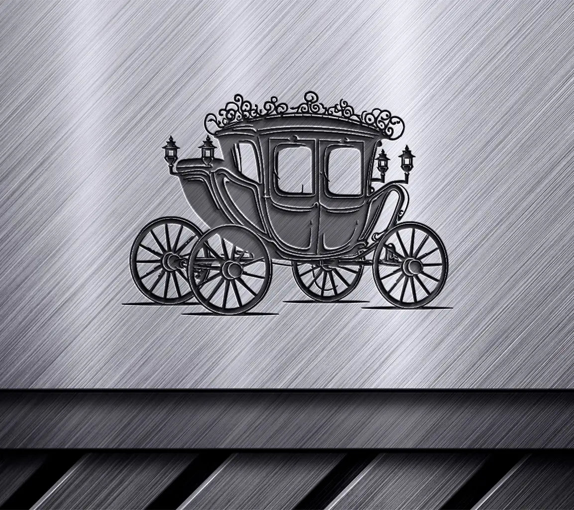  Royal Carriage SVG - Majestic Horse Drawn Coach Emblem SVG