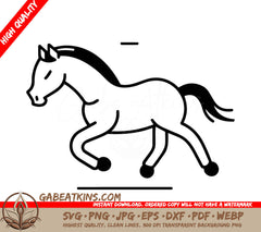  A Horse Running SVG - Running horse icon Flat illustration of running horse vector icon for web design SVG