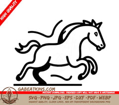  A Horse On Its Hind Legs SVG - Running horse icon in flat style isolated on white background Horse symbol stock vector illustration SVG