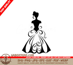  Runway Dress SVG - Elegant Woman Designer Vector SVG