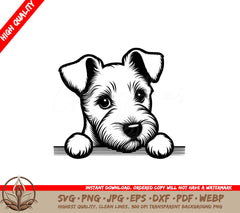 Russell Terrier Gaze SVG PNG JPG AI PDF DXF EPS and WebP Digital Download 
