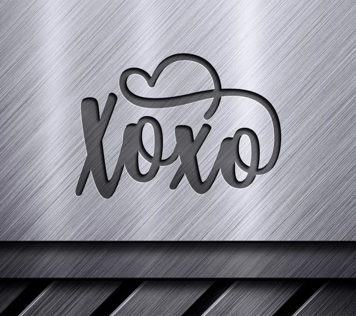 Xoxo Heart Silhouette SVG SVG