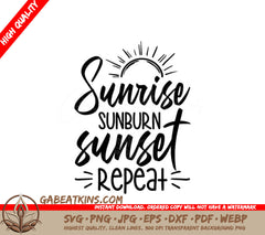 Sunrise Sunburn Sunset SVG  SVG