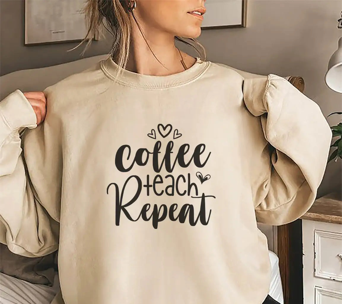 Coffee Teach Repeat SVG  SVG