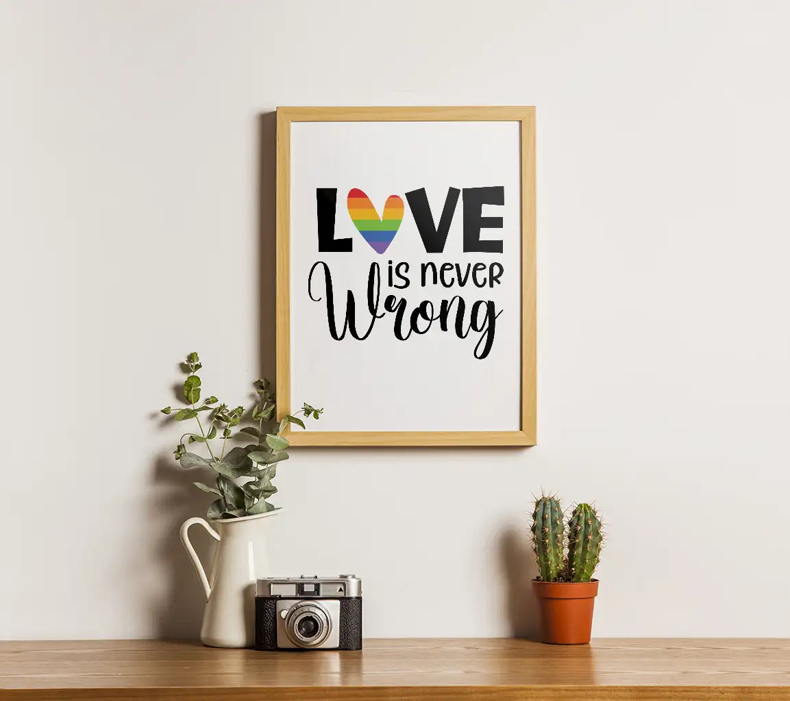 Rainbow Heart Love Is Never Wrong SVG SVG