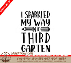 Sparkled Into Third Grade SVG SVG
