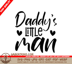 Daddys Little Man SVG  SVG