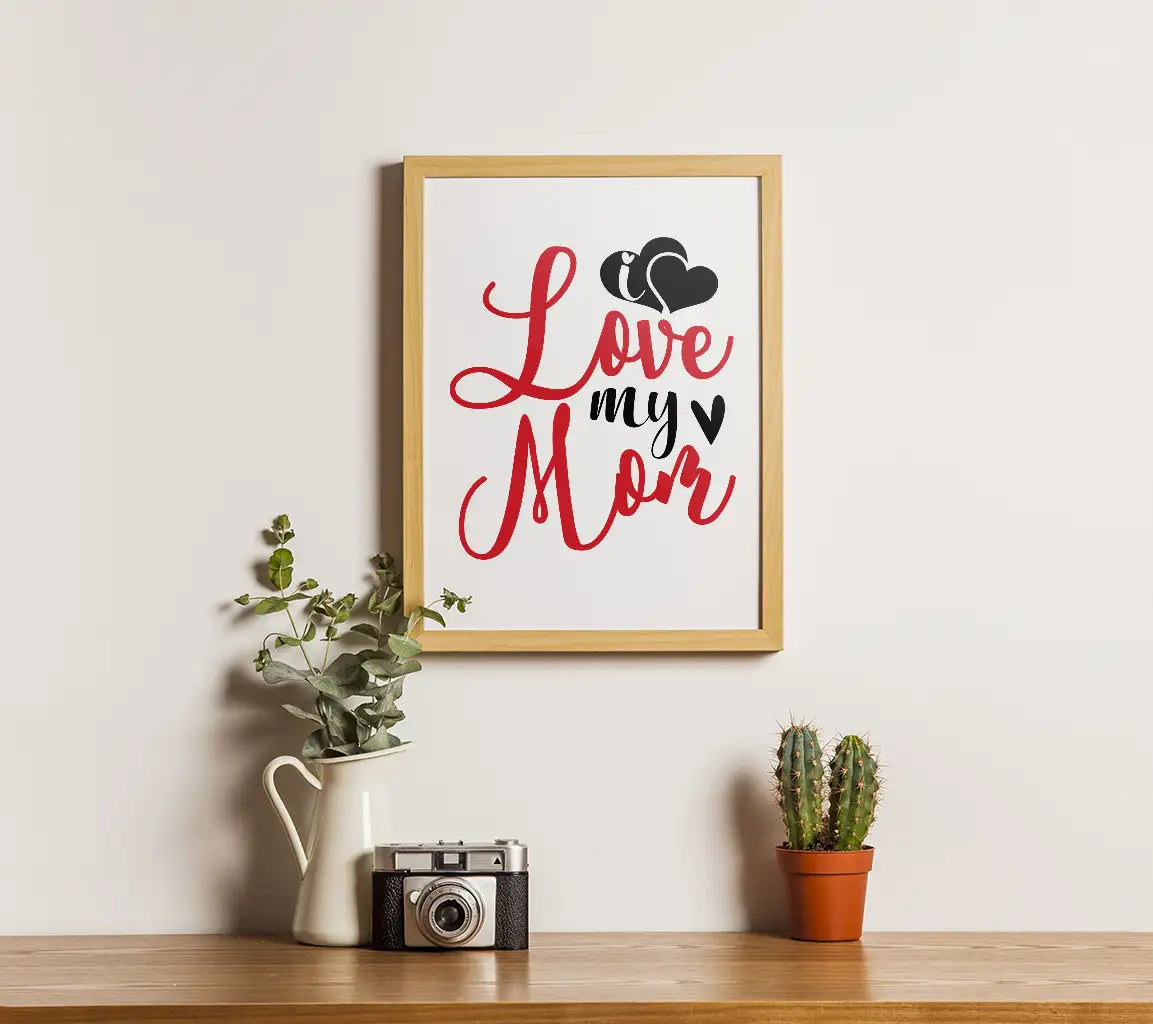 Love My Mom SVG Design SVG