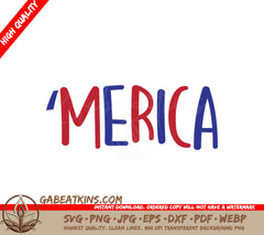 Merica SVG  - 4th of July SVG