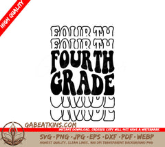 Fourth Grade Fonts SVG  SVG