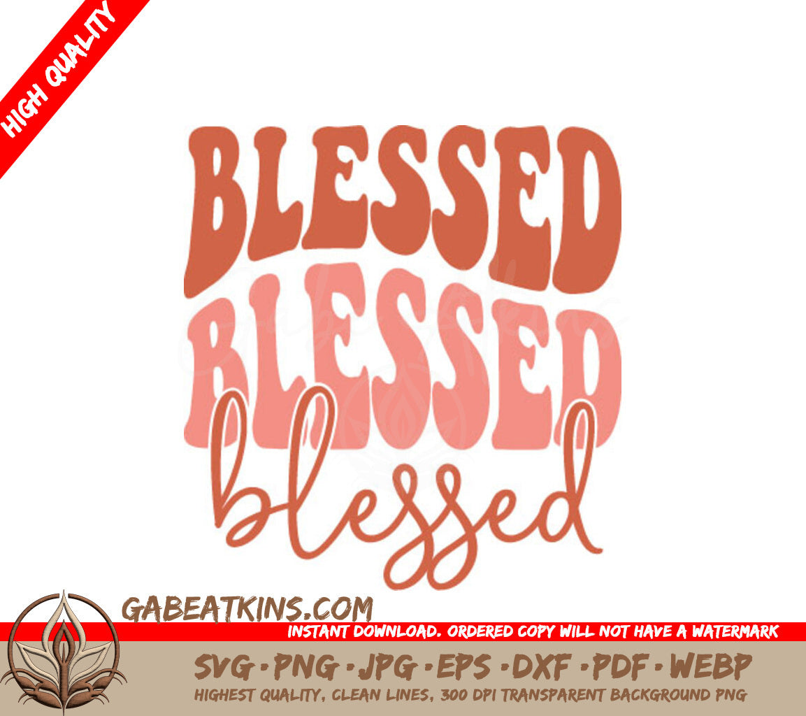 Blessed Retro Christian SVG  SVG
