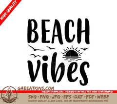 Beach Vibes Sunset SVG  SVG