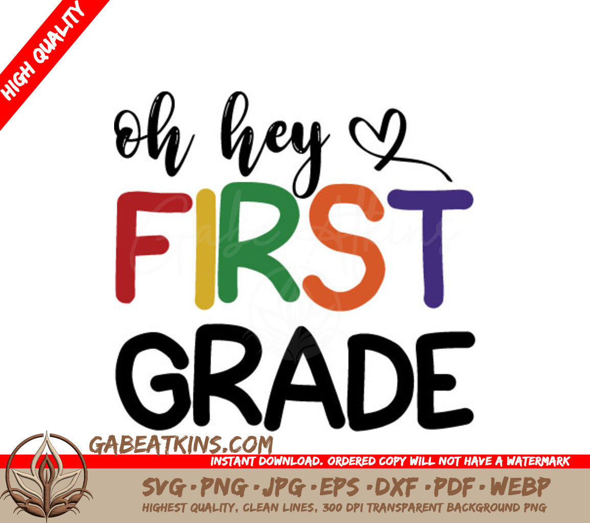 Oh Hey First Grade SVG  SVG