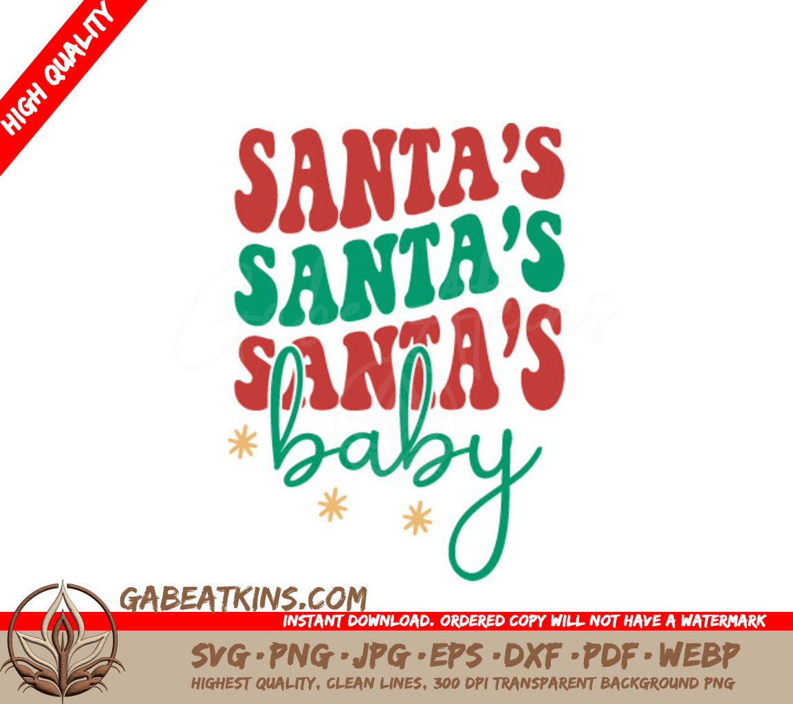 Santas Baby SVG  SVG