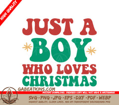Boy Loves Christmas SVG  SVG