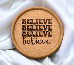 Retro Christmas Believe SVG  SVG