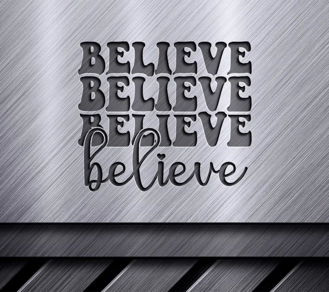 Retro Christmas Believe SVG  SVG