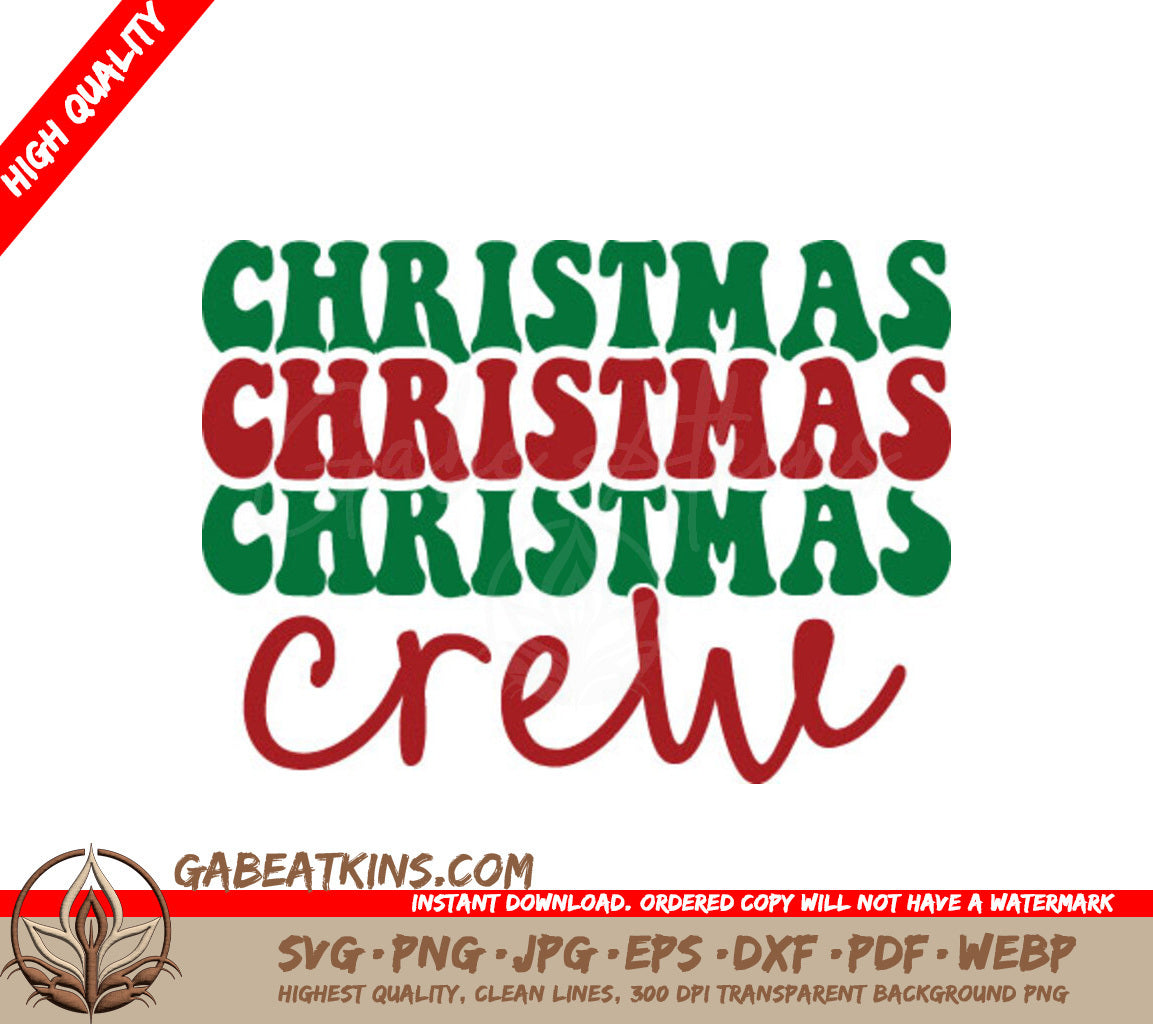Retro Christmas Crew SVG  SVG