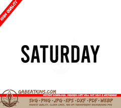 Saturday SVG Design  SVG