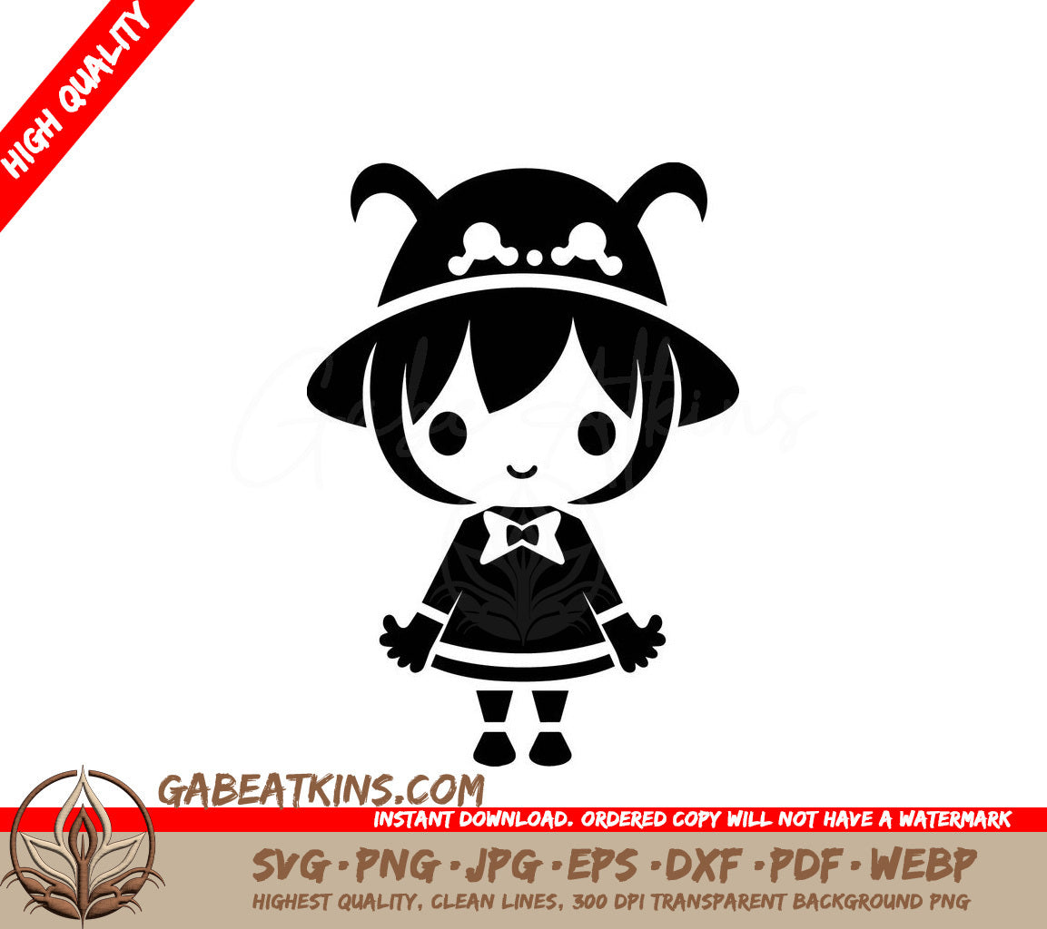  Saloon Sentinel Girl with Gun SVG - Cowboy Hat Icon Design SVG