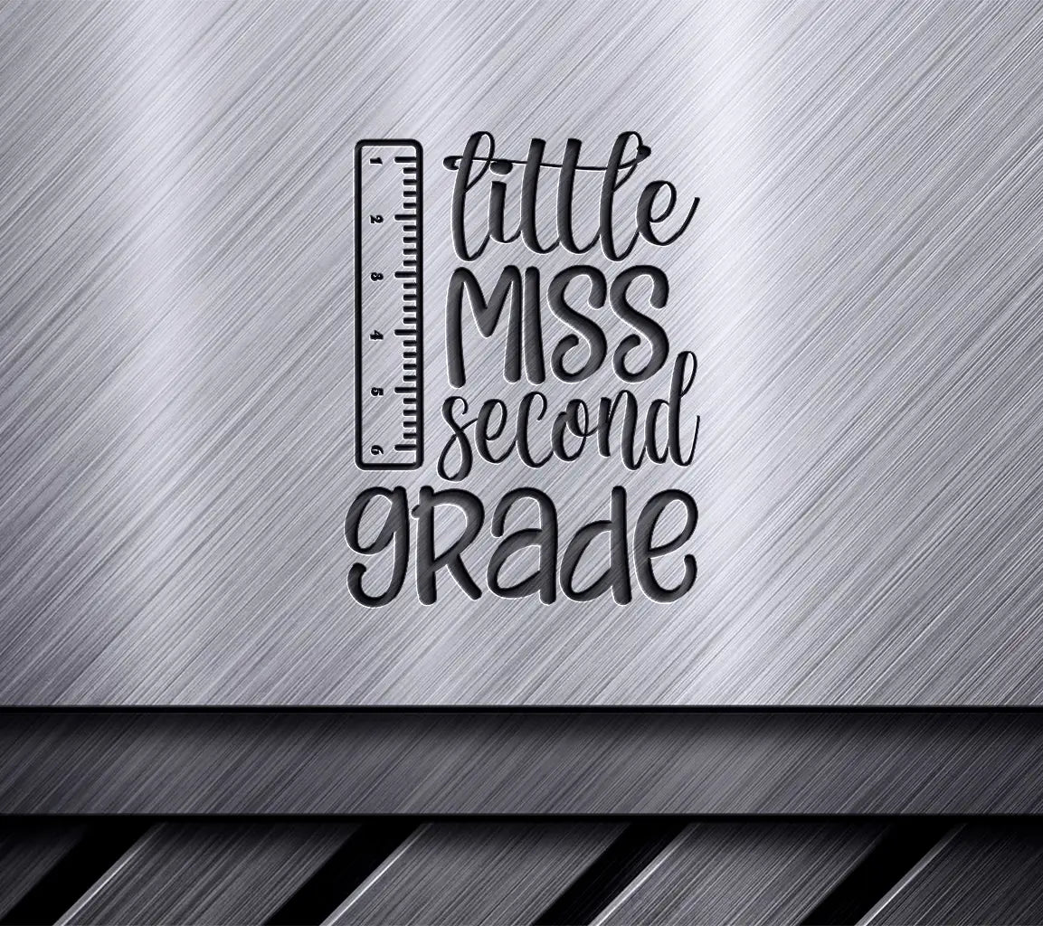Little Miss Second Grade SVG with Ruler - School Sign SVG