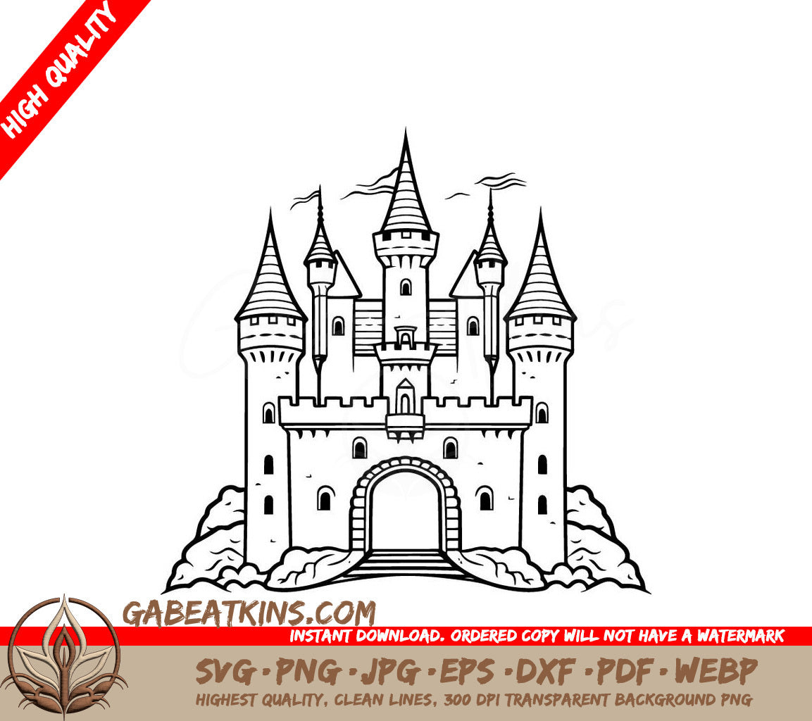  Castle Hilltop SVG - Mystic Maze Labyrinth Riddle SVG