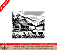 Serene Wilderness Abode SVG Cut File  
