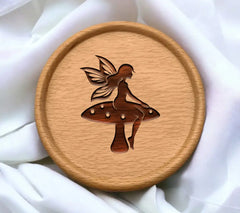  Fairy Silhouette on Mushroom SVG for Cricut & Silhouette Machines SVG