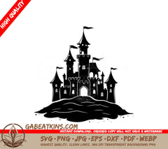  Castle Hill Silhouette SVG - Digital Download SVG