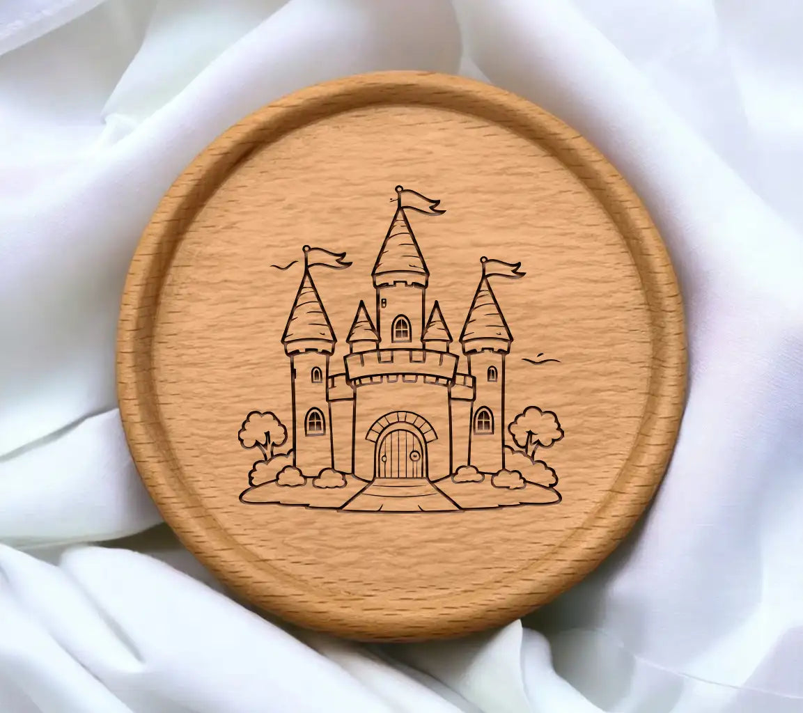  Castle SVG Simple Coloring Book Cover Design SVG
