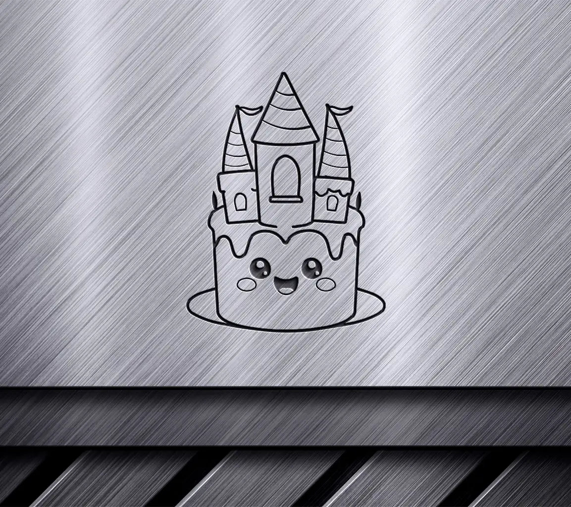  Castle Cake Coloring Page SVG for Kids SVG