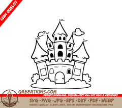  Castle Door SVG - Coloring Page for Toddlers SVG