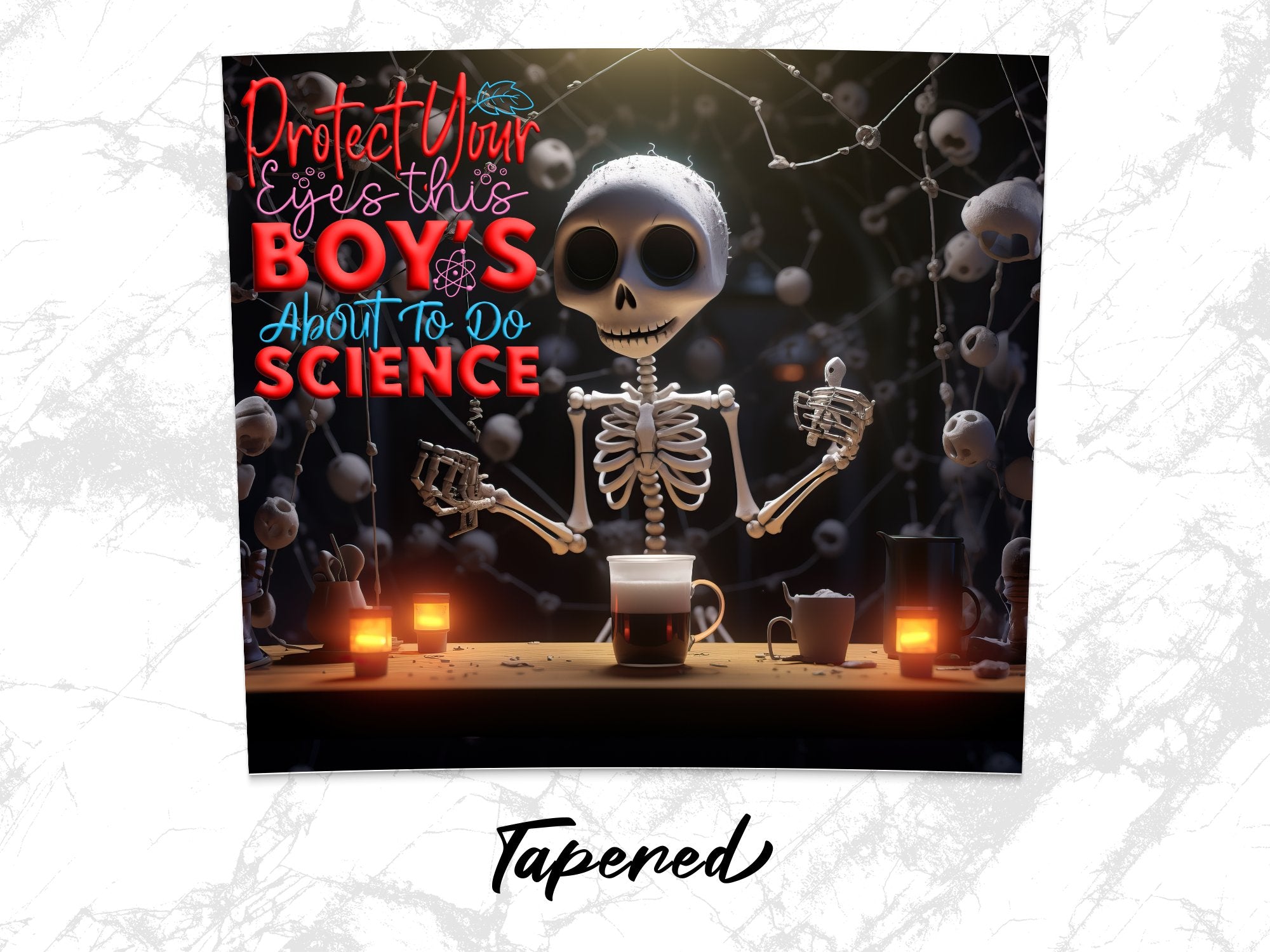 Skeleton Performing Science, 20oz Skinny Tumbler Wrap Sublimation Desi | Skeleton Performing Science, 20oz Skinny Tumbler Wrap Sublimation Design, Tumbler PNG Instant Digital Download, Straight
