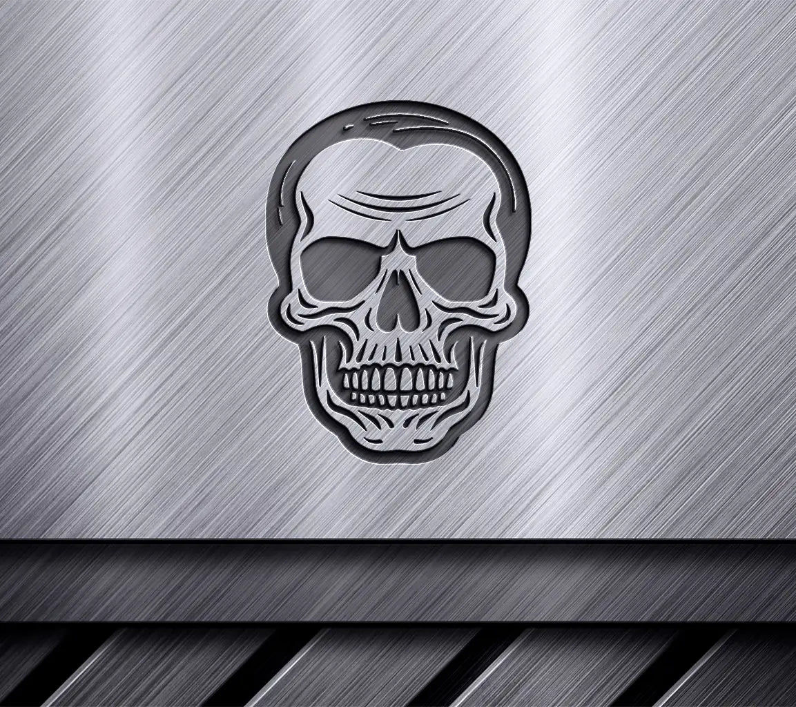 Minimalist  Open Mouth Skull SVG - Flat Design SVG