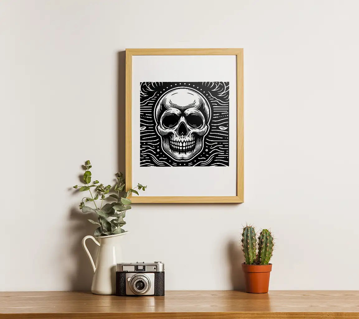  Skull SVG - Vector Outline Illustration SVG