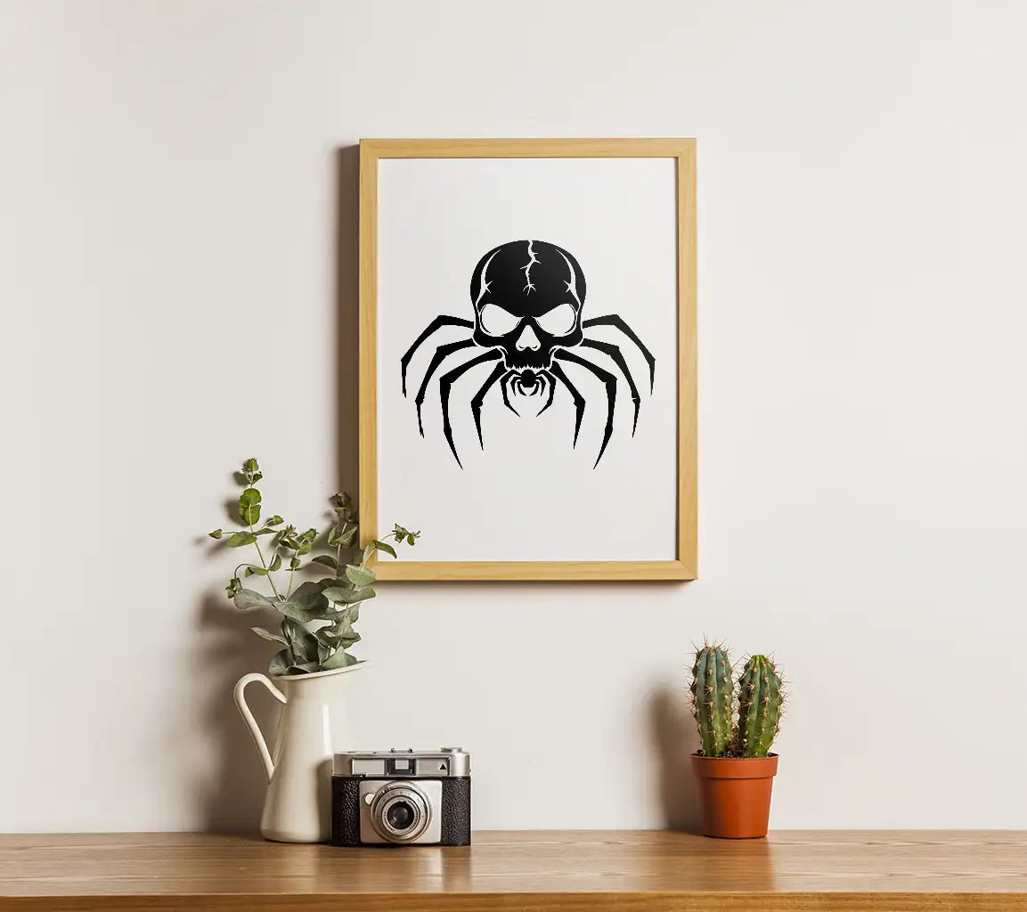  Spider Skull SVG - Gothic Illustration SVG