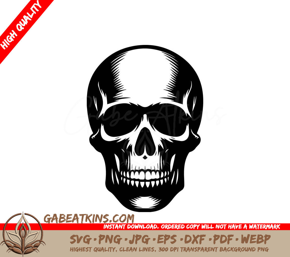  Skull SVG - Silhouette Vector Graphic SVG