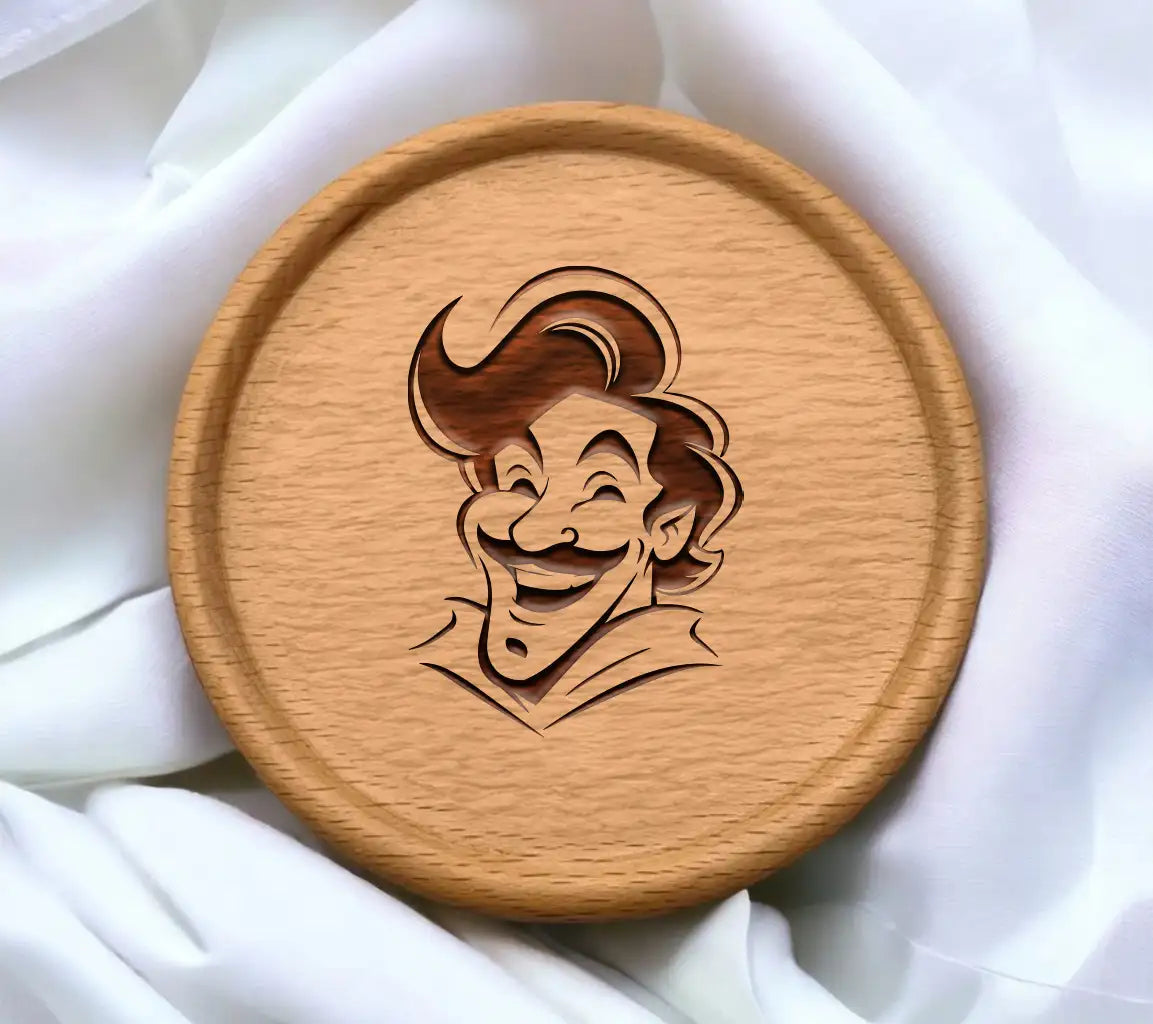 Smiling Aladdin Mustache Man -  SVG Vector Illustration SVG